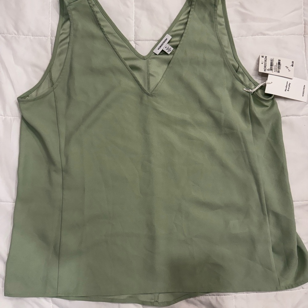 Nordstrom Olive V-Neck Camisole